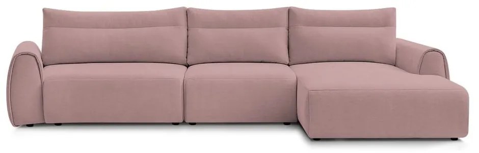 Divano angolare in rosa chiaro Aden – Bobochic Paris