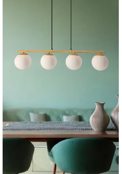 Lampadario a sospensione con filo CARRINE 4xE14/40W/230V marrone