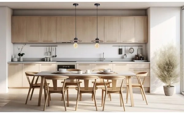 Lampadario a sospensione con filo FALCO 1xE27/60W/230V diametro 20 cm beige