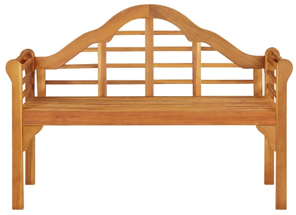 Panchina da giardino 125 cm legno massello di acacia