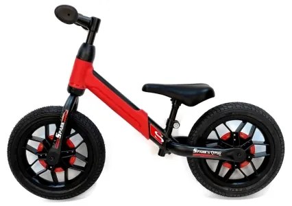 QPlay - Odrážedlo SPARK con luci LED sulle ruote, rosso