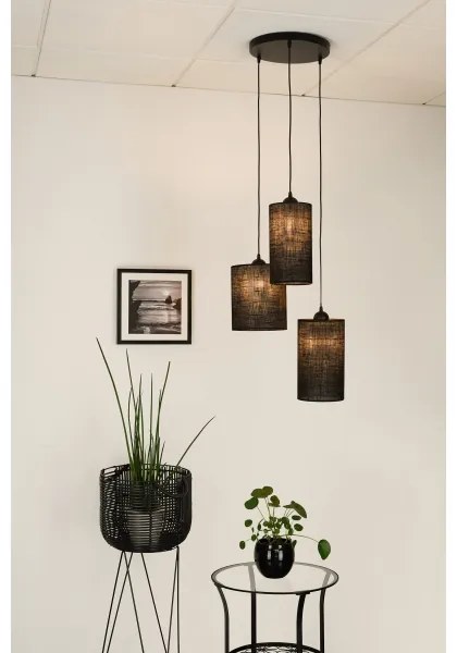 Brilagi - Lampadario a cavo TUBES 3xE27/15W/230V nero