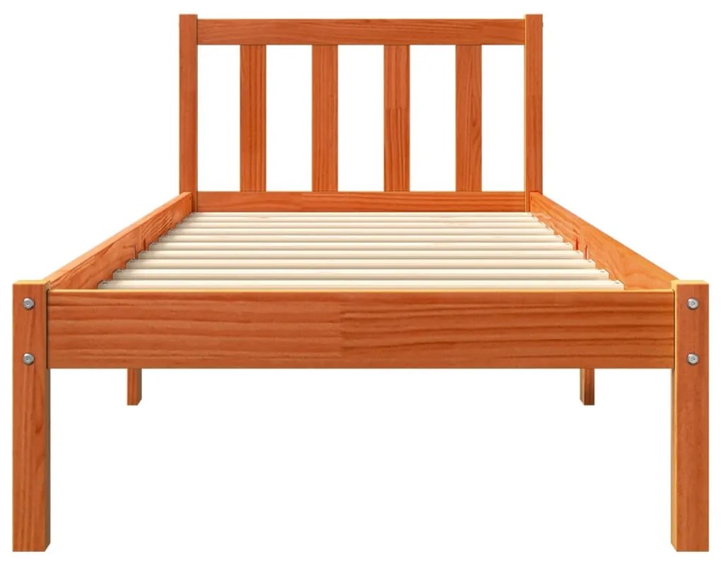 Giroletto marrone cera 90x190 cm in legno massello di pino