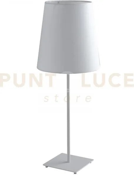 Lume elvis bianco 1 luce attacco e27 24x63,5cm in metallo e paralum...