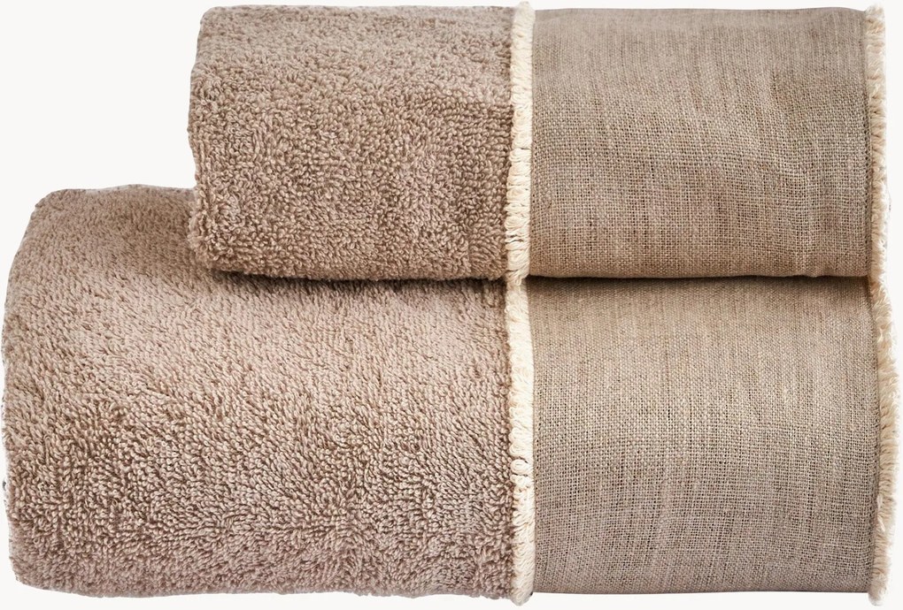 Set di 2 asciugamani in cotone Nicol