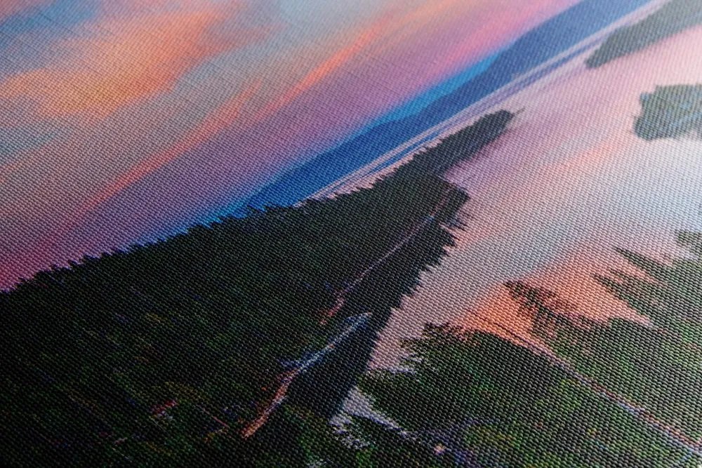 Stampa su tela – Lago al tramonto