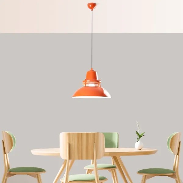 Lampadario a sospensione su cavo TIBET 1xE27/40W/230V arancione
