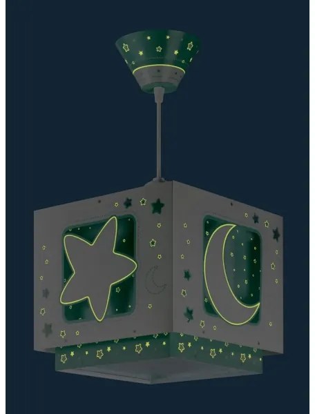 Dalber D-63232H - Lampadario per bambini MOONLIGHT 1xE27/60W/230V