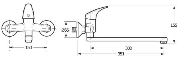 JIKA H3111N70042401 - Rubinetto lavabo TALAS 15,5 cm cromo lucido