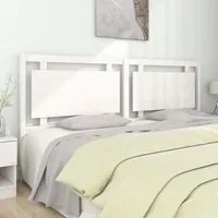 Testiera per Letto Bianca 205,5x4x100 cm Legno Massello di Pino 817961