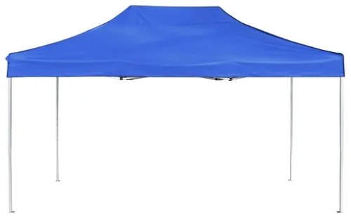 Gazebo Professionale Pieghevole Alluminio 4,5x3 m Blu