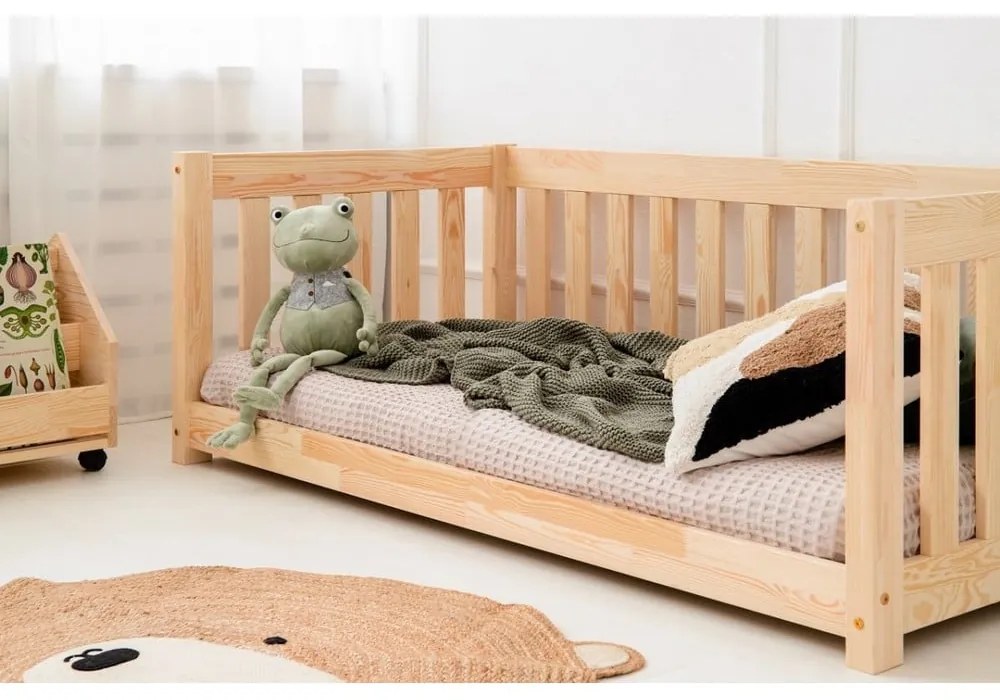 Letto per bambini in legno di pino in colore naturale 90x190 cm CPP - Adeko