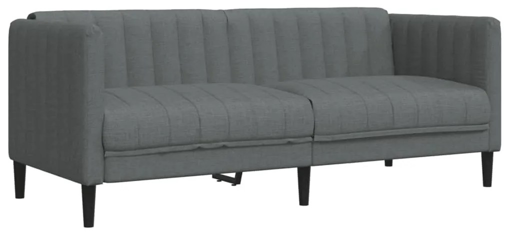 Set di divani 3 pz grigio scuro in tessuto