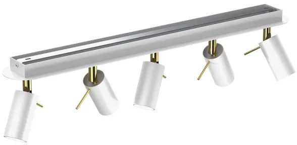 Faretto PRESTON 5xGU10/40W/230V bianco/oro