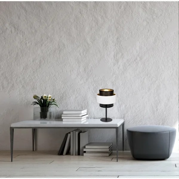 Lampada da tavolo NESS 1xE27/60W/230V nero/bianco