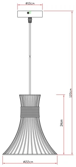 Globo 54814H - Lampadario a sospensione con filo PURRA 1xE27/60W/230V