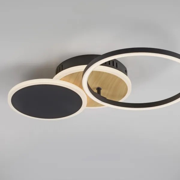 Leuchten Direkt 14116-78 -Plafoniera LED SEVENT LED/25,5W/230V nero/marrone