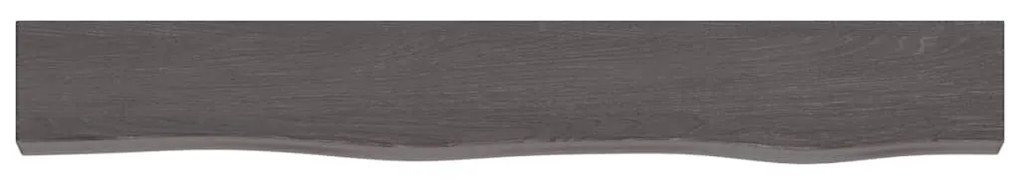 Ripiano muro marrone scuro 80x10x6 cm massello rovere trattato