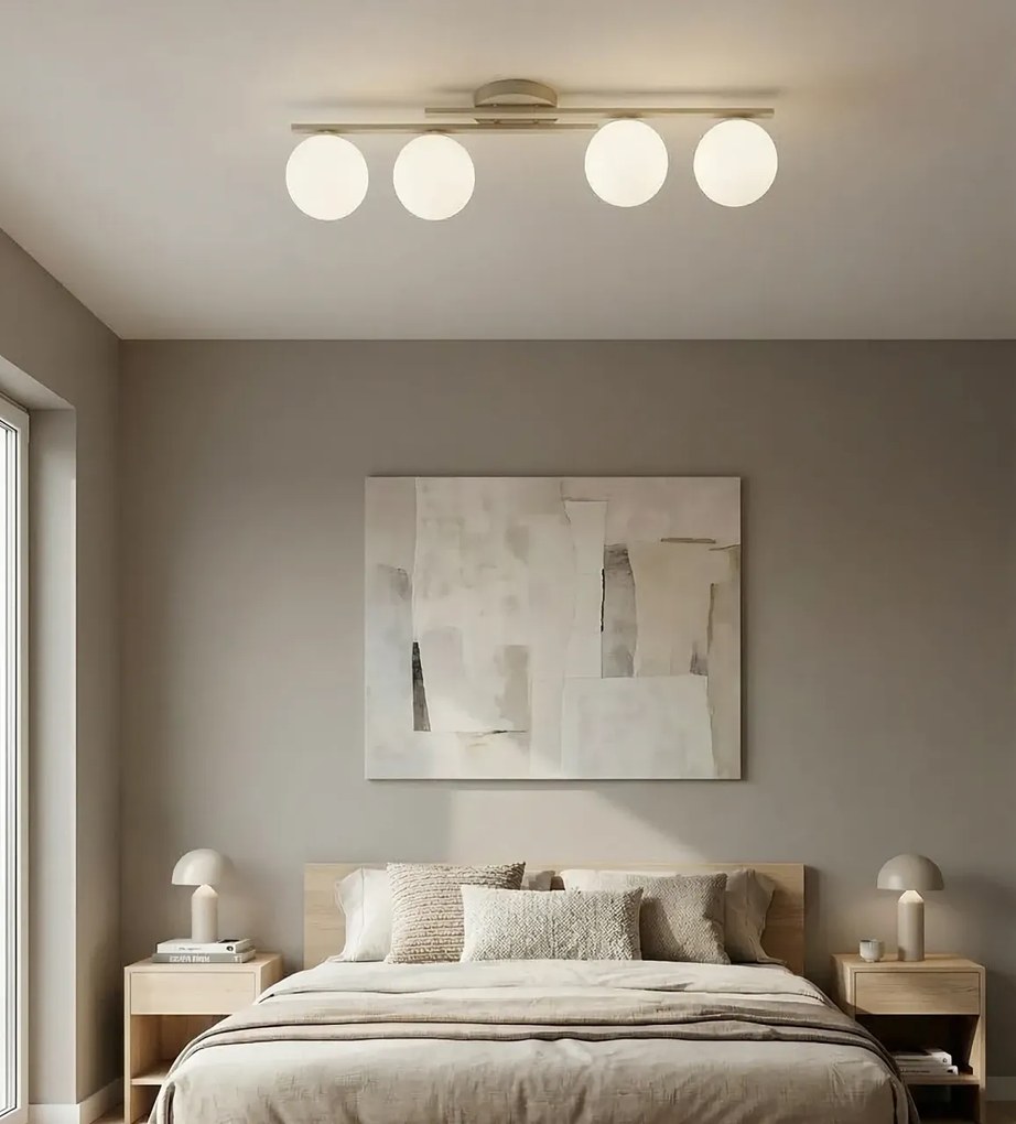 Lampada da soffitto KAIRO 4 4xE14 in Acciaio - Mokka