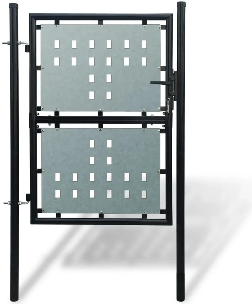 Cancello Per Recinzione Singolo Nero 100 X 250 Cm /