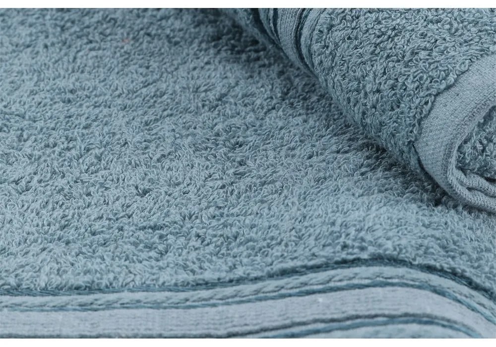 Asciugamani e teli da bagno in cotone blu in un set di 2 pezzi Dora - Foutastic