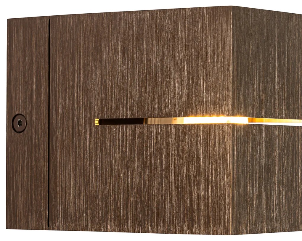 Applique da parete moderna bronzo scuro - Transfer Groove