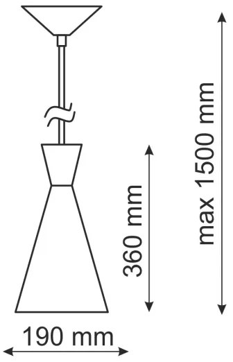 Lampadario MODERN 1C 1xE27/20W/230V