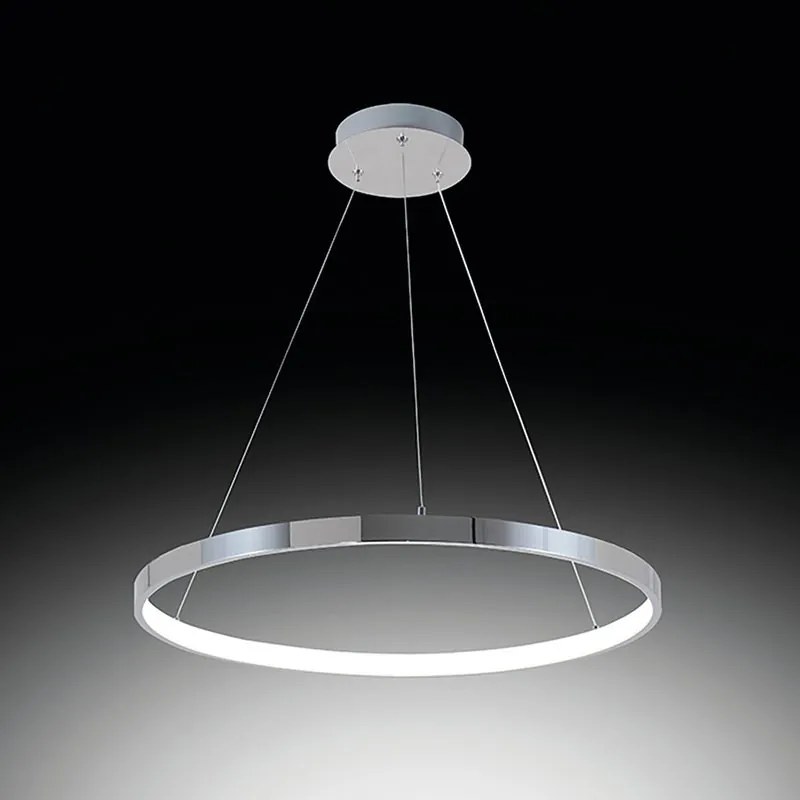 Lampadario LED moderno Joy grigio Ø60cm, luce naturale 2100 lumen