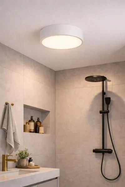 Brilagi - Plafoniera da bagno POOL 4xE27/15W/230V Ø 50 cm IP54 bianca