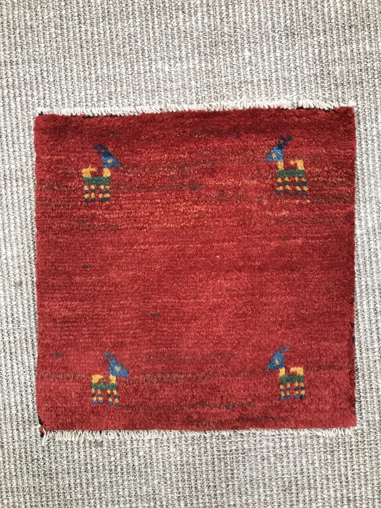 Gabbeh Tappeto persiano 40x40 Rosso (Iran) Annodato A Mano