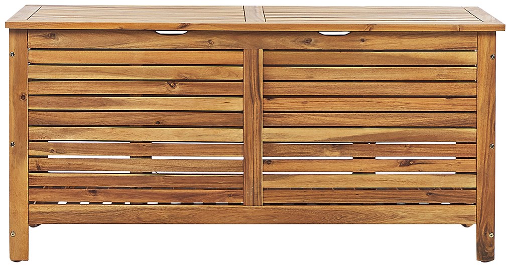 Cesta da giardino legno acacia chiaro 130 x 64 cm RIVIERA Beliani