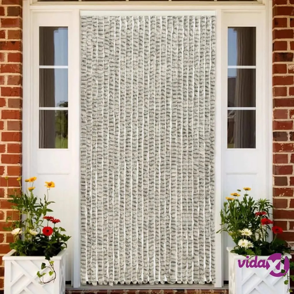 vidaXL Zanzariera Grigio Chiaro e Grigio Scuro 100x220 cm Ciniglia