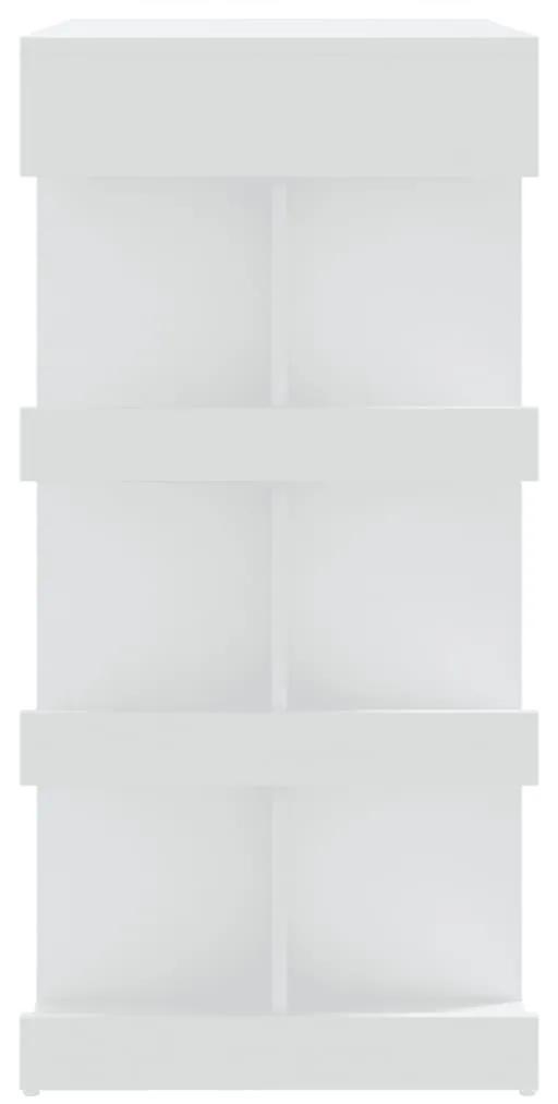 Tavolo da Bar con Ripiani Bianco 100x50x101,5 cm in Truciolato