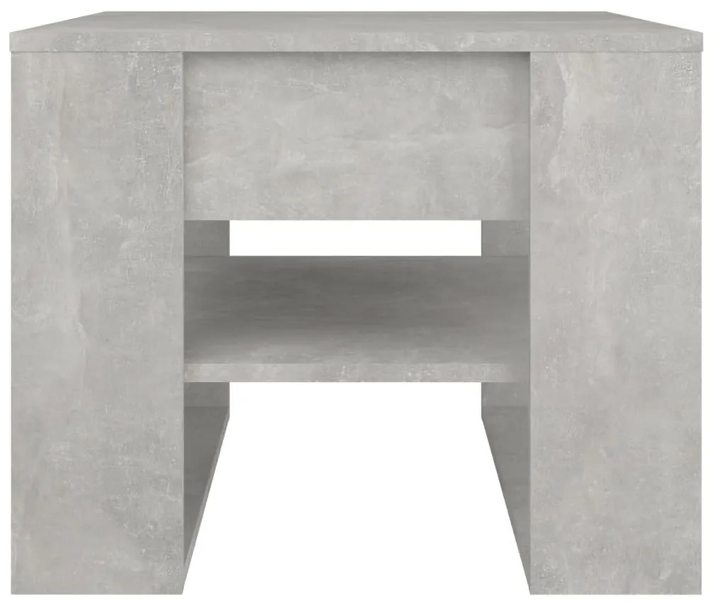 Tavolino salotto grigio cemento 55,5x55x45 cm legno multistrato