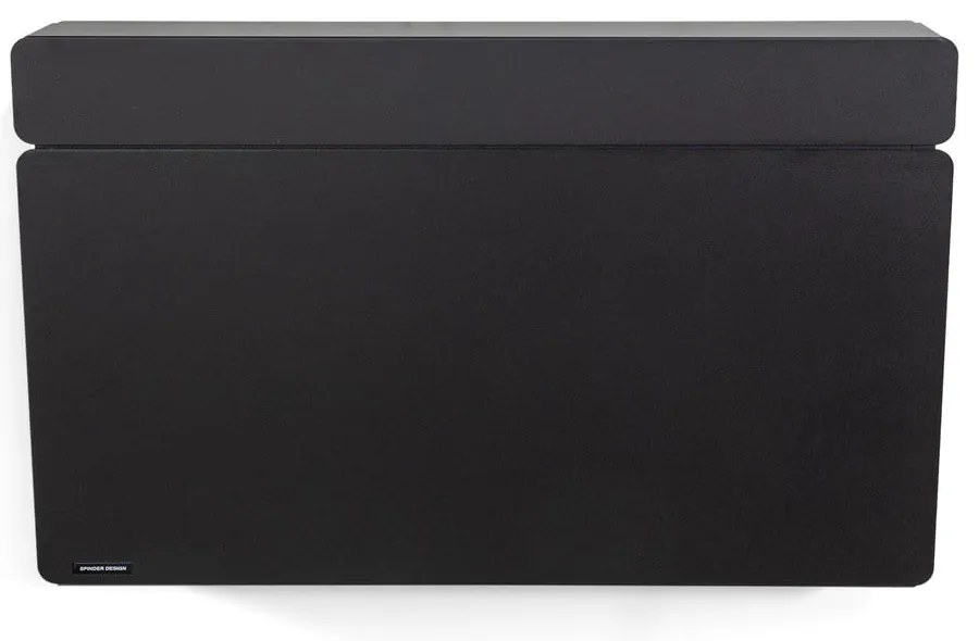 Scarpiera nera in metallo con ante ribaltabili/da parete 78x48x13 cm Luigi – Spinder Design