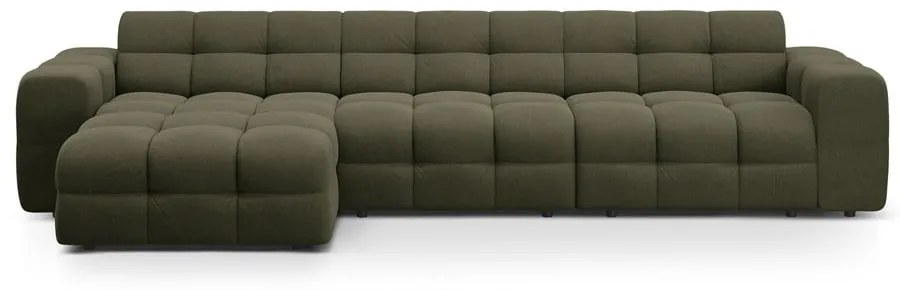 Divano angolare verde (con penisola a sinistra/con chaise lounge) Kendal – Micadoni