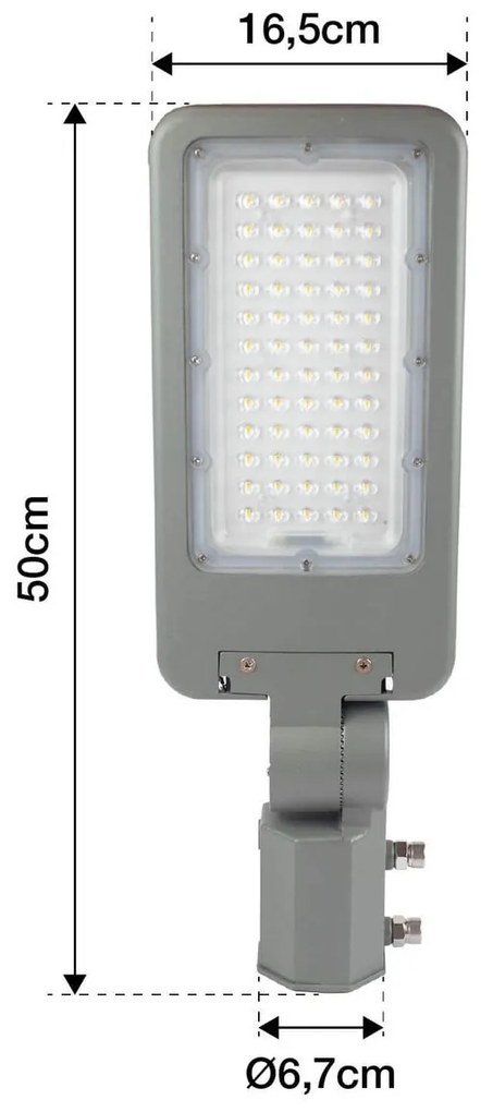 Armatura Stradale LED 40W Programmabile Classe II con driver Philips Colore Bianco Freddo 5.000K