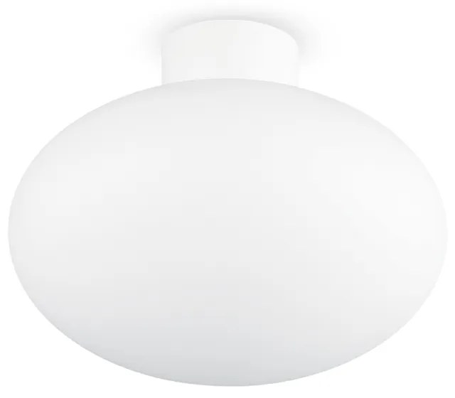 Plafoniera Moderna Clio Alluminio Bianco 1 Luce E27