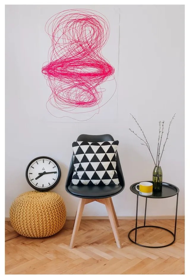 Poggiapiedi giallo con rivestimento in lavorato a maglia Jagger – Bonami Essentials