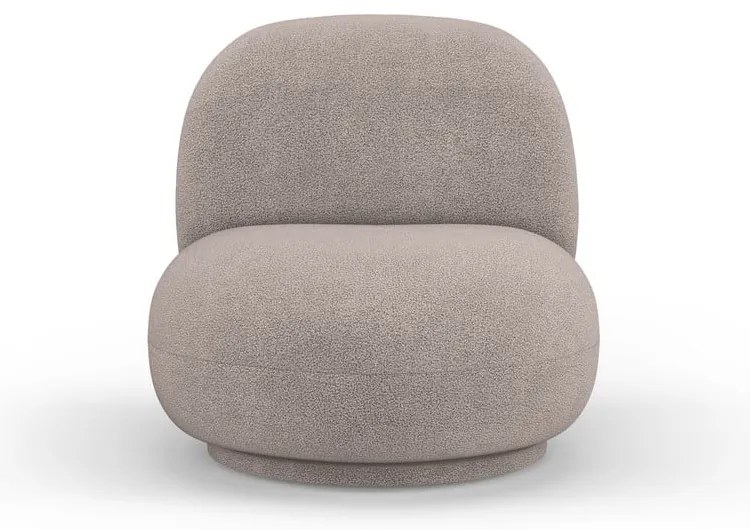 Poltrona beige in tessuto bouclé Chuck - Micadoni Home