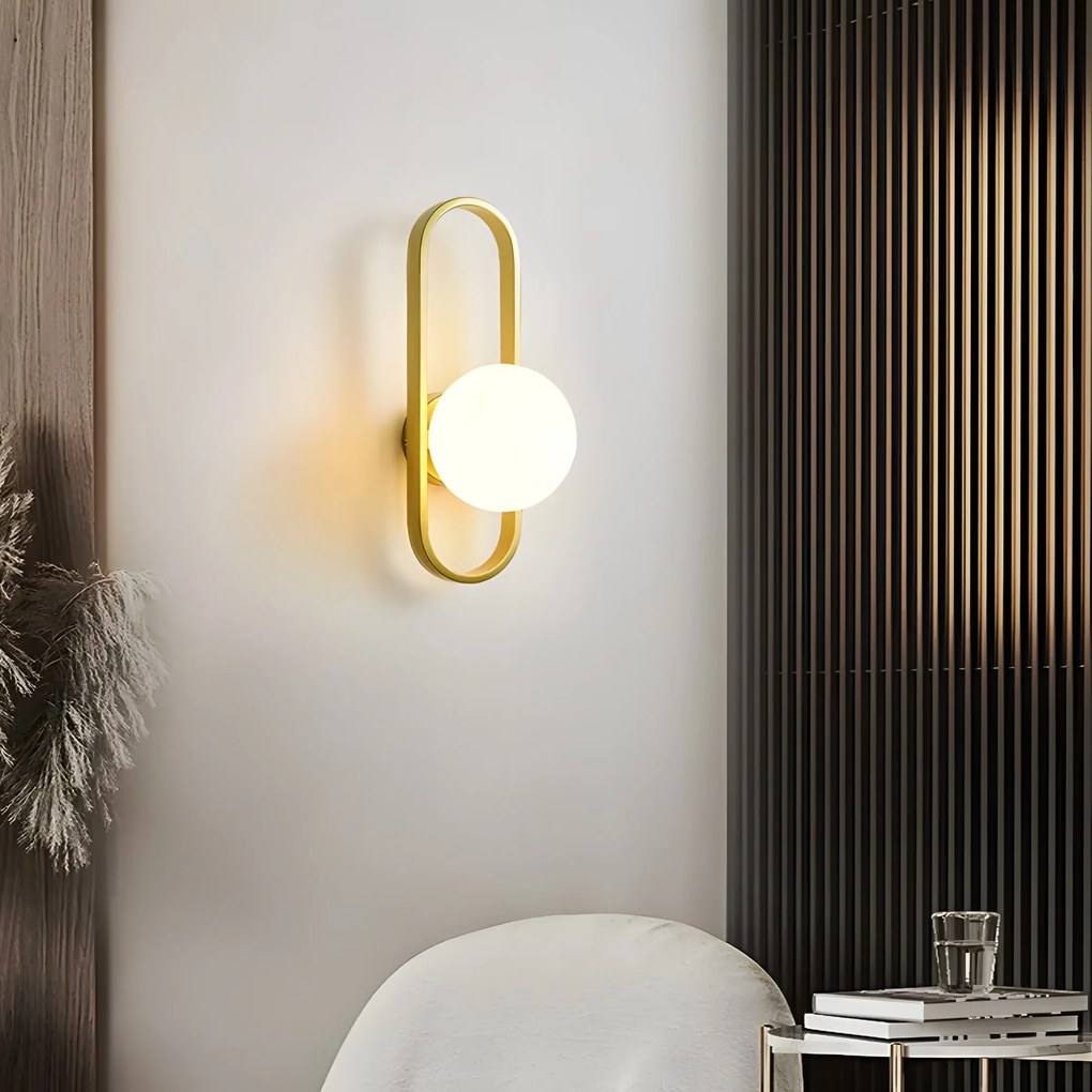 Lampada da parete APP1756-1W BRUSH GOLD WHITE