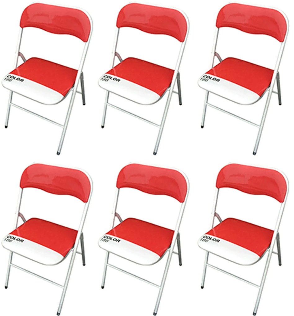 LUCIE - sedia pieghevole salvaspazio set da 6 bicolor