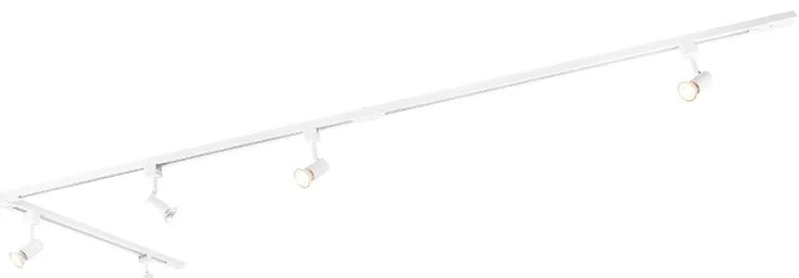 Sistema di illuminazione a binario Smart bianco monofase a 5 luci con WiFi GU10 - Iconic Jeany