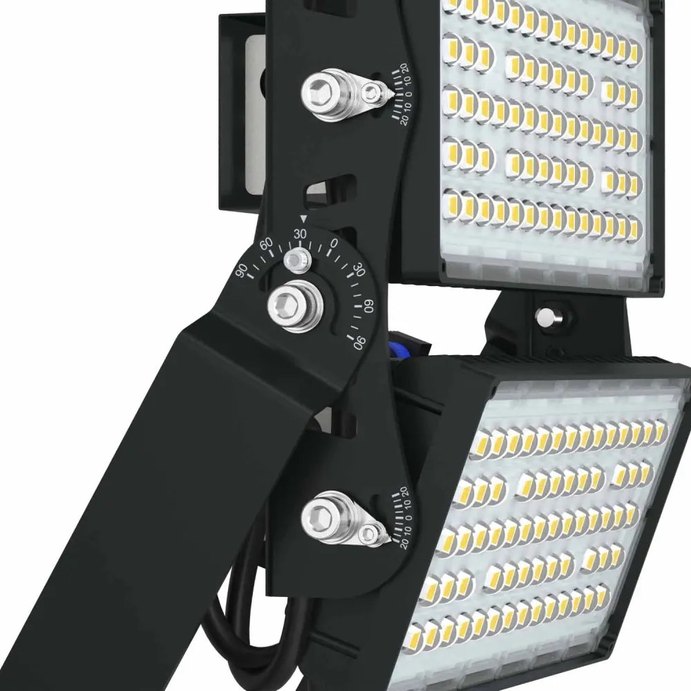 Faro Modulare LED 600W IP66, 167lm/W, Dimmerabile DALI - INVENTRONICS Colore Bianco Naturale 4.000K, Scegli l'angolo di illuminazione 30°, Scegli le staffe dei moduli Orientabili