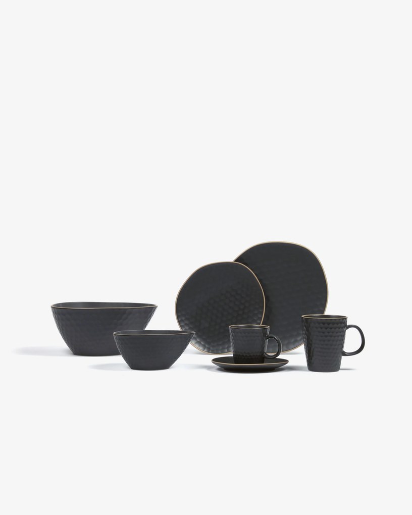 Kave Home - Tazza Manami in ceramica nero