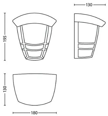 Philips 15387/31/16 - Applique da esterno MYGARDEN CREEK E27/60W/230V