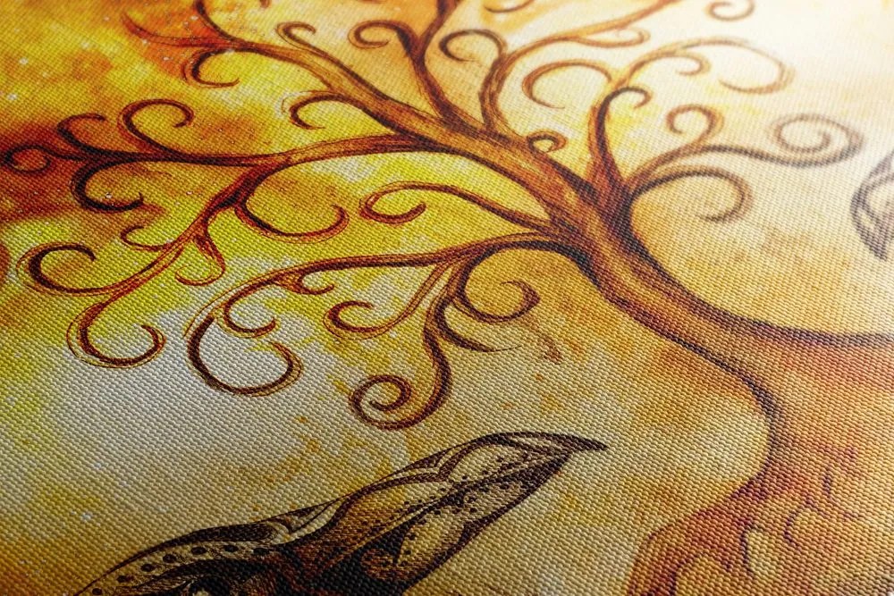 Stampa su tela – Albero della vita con corvi