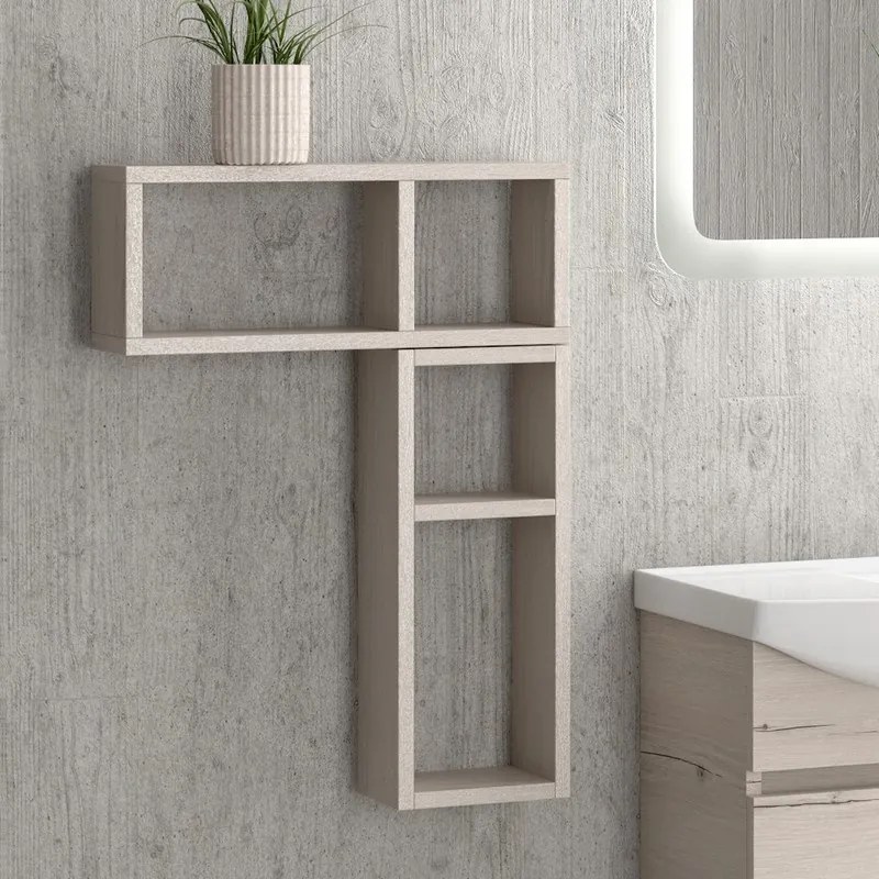 Pensile bagno aperto dimensioni 55x20x15cm con piano interno SP-45A - KAMALU