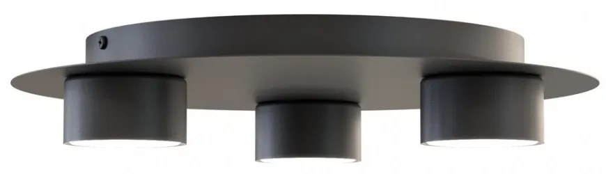 Lampada da soffitto in acciaio BOLX 3 nera 3xGX53 Colore del corpo Nero