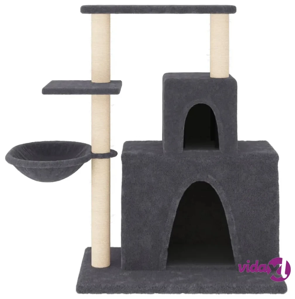 Albero per Gatti con Tappeto Tiragraffi in Sisal 82 cm